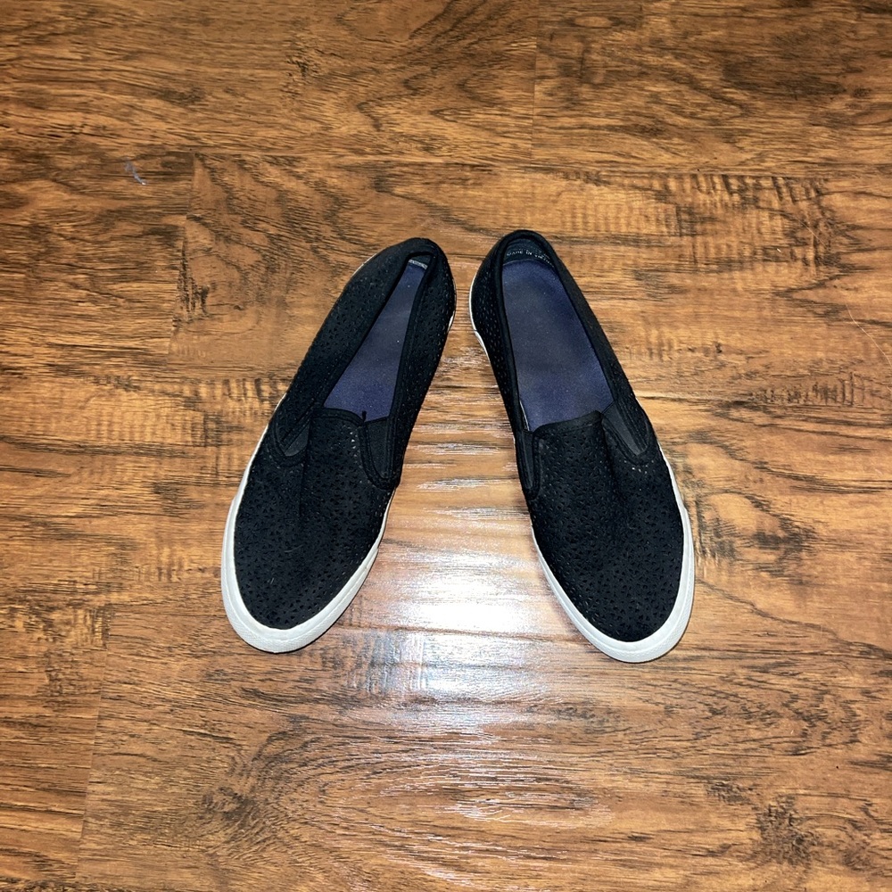 Sperry black slip ons